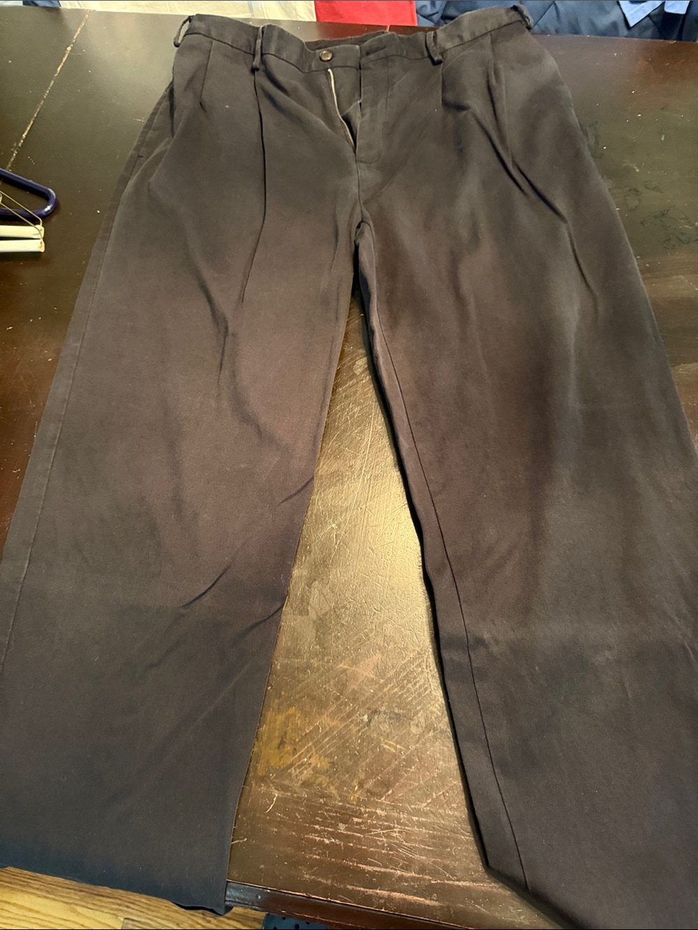 Men's Nautica Classic Pleated Dress Pants Black
Size 40x32